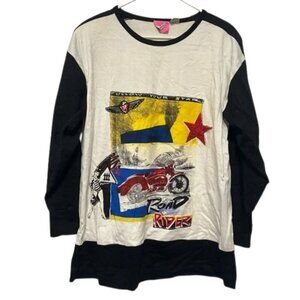 Vintage NWT Pinwheels Road Rider Long Sleeve Shirt OS